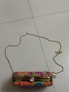 Embroidered Clutch Bag