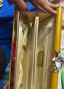 Shiny Yellow Clutch Wallet