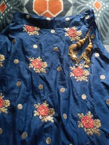 Blue And Magenta Colour Lehenga Choli
