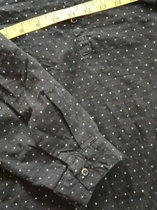 Stylish Black Dotted Long Sleeve Top