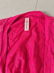 Girls Pink Cropped Shrug