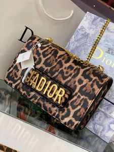 Dior Jadior Leopard Print Chain Bag