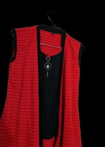 Red Shrug Attached Top