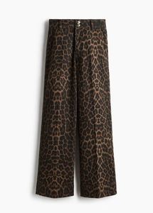 H&amp;M height waist leopard print jeans