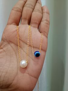 Evil Eye / pearl Necklace 2