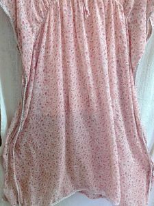 Vintage Pink Floral Kaftan Dress