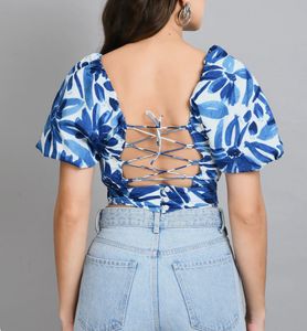 Dressberry Floral Print Crop Top