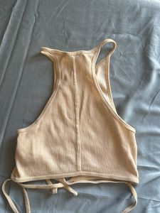 Ribbed Halter Neck Crop Top