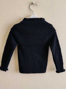 Girls Black Knit Sweater
