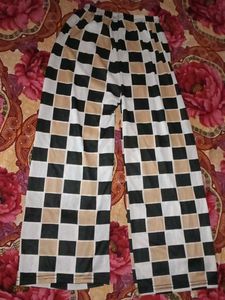 Combo of Checkerboard Wide Leg Pants