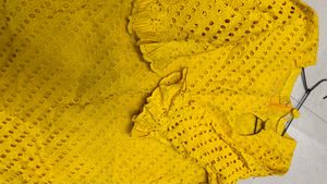 Vibrant Yellow Chikankari Gown