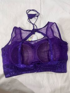 Sparkling Purple Sequin Blouse