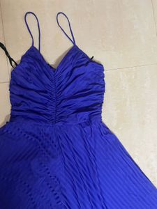 Stunning Royal Blue Pleated Maxi Dress