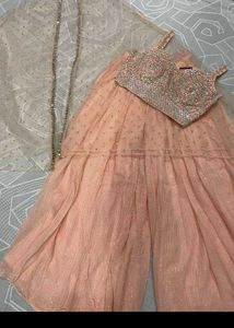 Modern mirror work sharara set