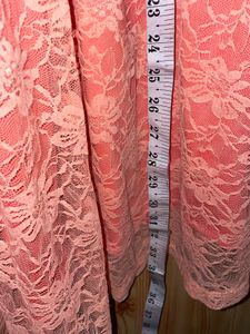 Elegant Peach Lace Kurta.