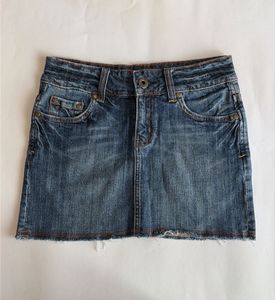 y2k embellished Stylish Blue Denim Mini Skirt