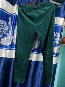 Velvet night suit- Deep Green