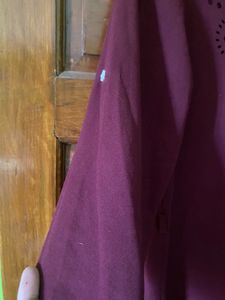 Maroon Embroidered Kurta/ shirt dress