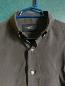 Olive Green Button-Down Shirt