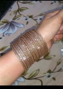 sparkle golden bangles