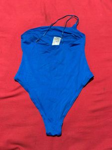 H&amp;M One Shoulder Blue Swimsuit