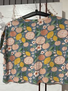 Ginger Feeling Fresh Fruit Print T-Shirt, Bust- 34