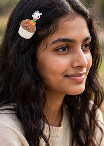 Cute Yellow Character Hair Clips All 4