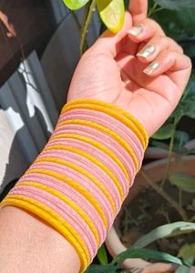 Pink &amp; Yellow Bangles