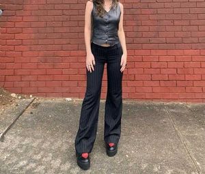 Pinstripe Flared Pants