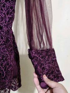 Elegant Sequin Embroidered sharara kurti
