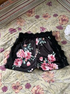Floral Satin Babydoll Nightwear