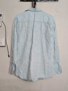 Light Blue Printed Casual Shirt
