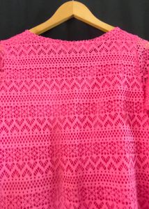 Women's pink Lace Top