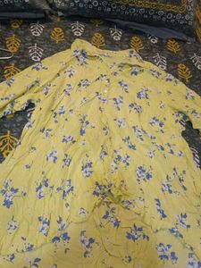 Yellow Floral Print Shirt