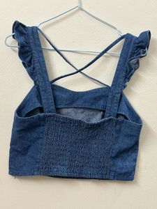Denim Crop Top 💅💋
