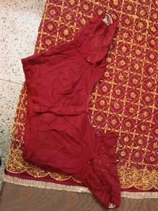 Exquisite Maroon Wedding Lehenga 3pc Set