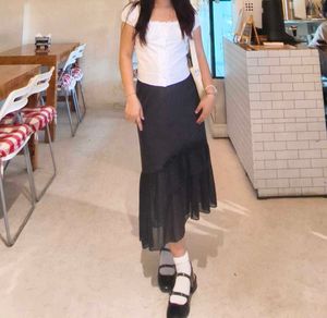 Black Ruffled Skirt
