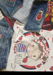 Cute Girls Outfit Set Frock Combo