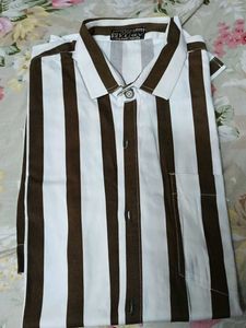 Men's Striped Button-Up Shirt