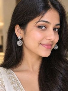 Oxidized Silver Jhumka Earrings