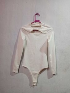 White Long Sleeve Bodysuit