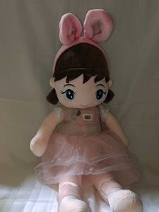 Cute Plush Doll with Bunny Ears in perfect conditi