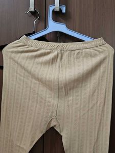 Cozy Beige Textured Leggings