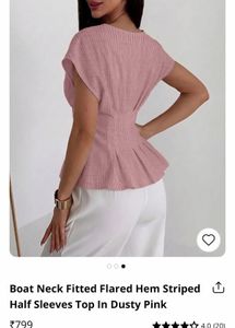 New Pink Pleated Top