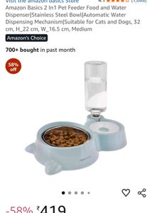 Amazon Basics 2 In 1 Pet Feeder