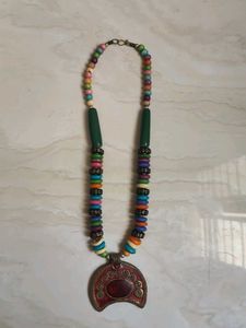 Bohemian Beaded Necklace with Pendant