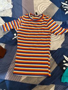 Colorful Striped Long Sleeve Top