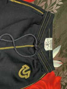 True Religion Black Gold Trim Sweatpants new