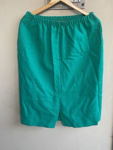 Teal Knee-Length Skirt