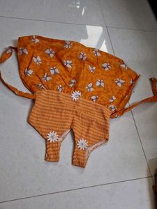 Orange Baby Girl's Outfit